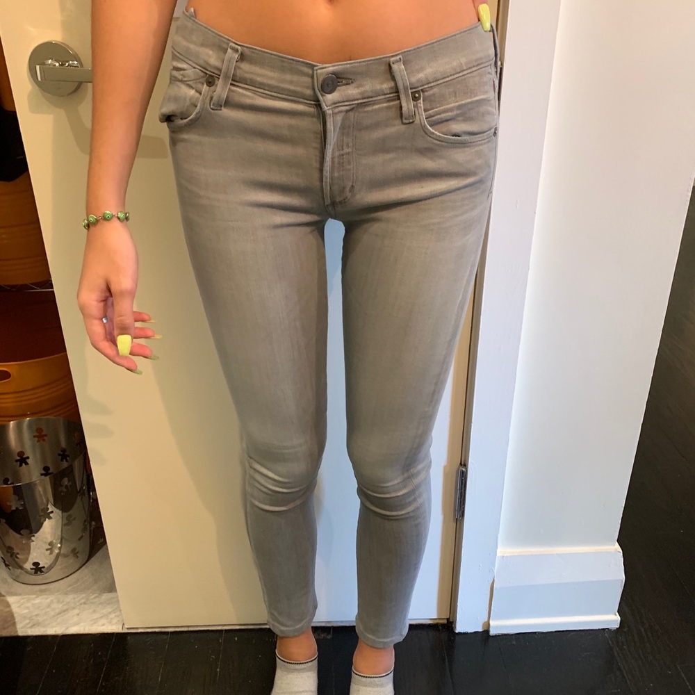 Citizens of humanity grey skinny jeans.